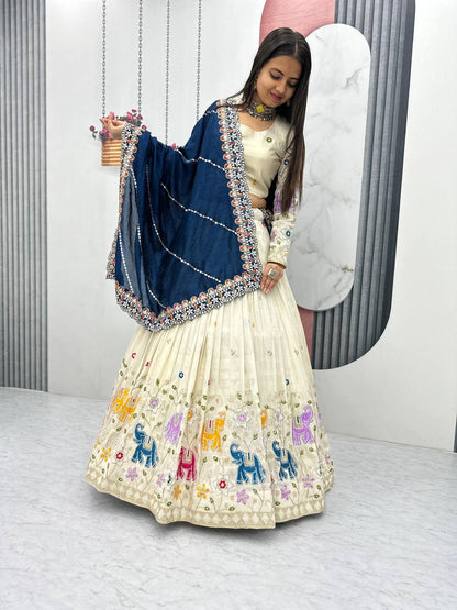 WEDDING WEAR LEHENGA CHOLI SET WITH CANCAN