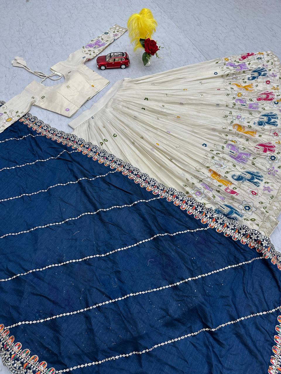 WEDDING WEAR LEHENGA CHOLI SET WITH CANCAN