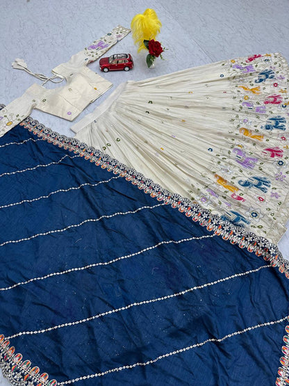WEDDING WEAR LEHENGA CHOLI SET WITH CANCAN