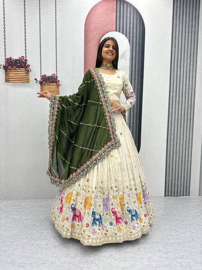 WEDDING WEAR LEHENGA CHOLI SET WITH CANCAN