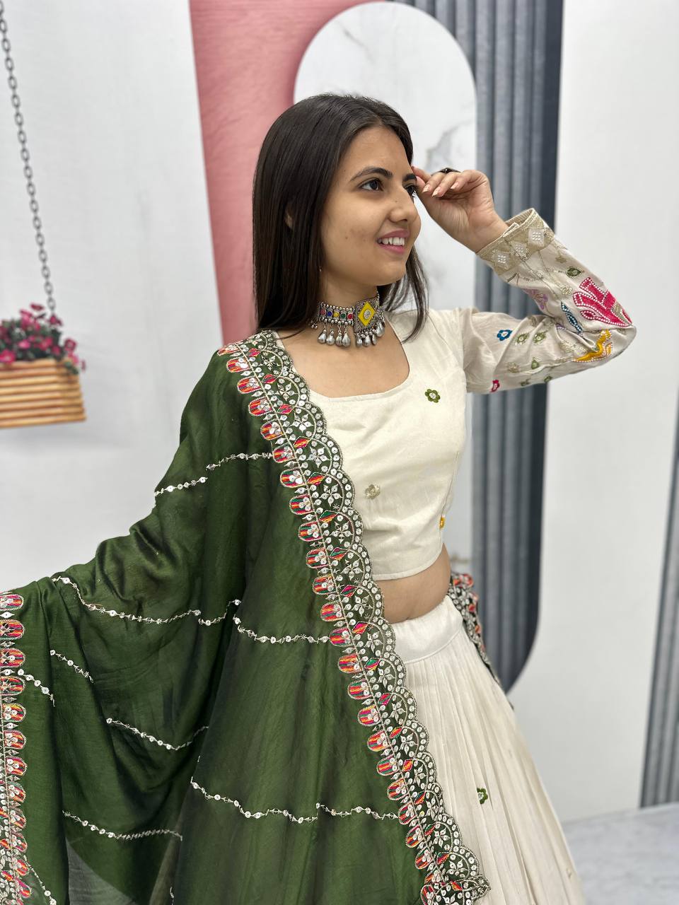 WEDDING WEAR LEHENGA CHOLI SET WITH CANCAN