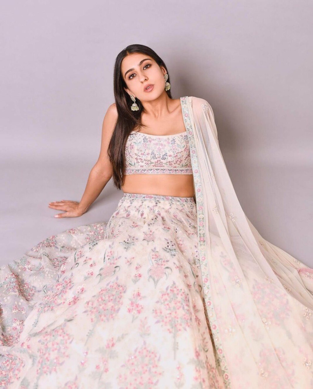 LUXURY FAUX GEORGETTE LEHENGA SET WITH HEAVY THREAD & SEQUIN EMBROIDERY