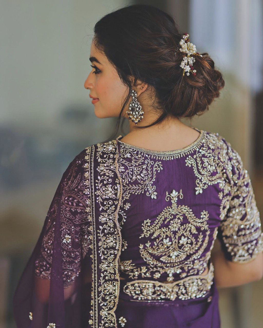 PREMIUM HEAVY ORGANZA SILK DESIGNER SAREE WITH THREAD & SEQUINS EMBROIDERY | UNSTITCHED BLOUSE PIECE