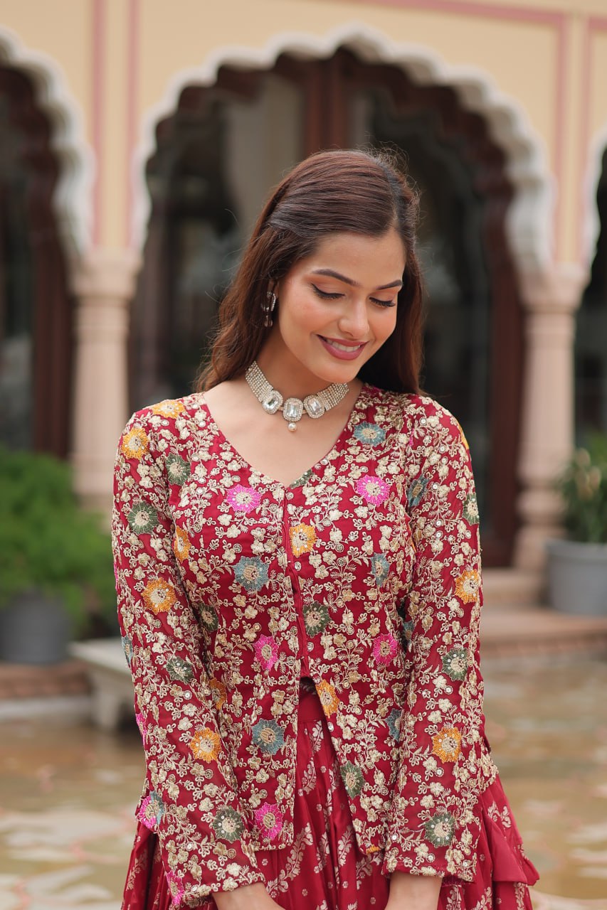 PREMIUM DESIGNER SEQUINS EMBROIDERED READYMADE CO-ORD SET FOR WOMEN