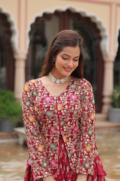 PREMIUM DESIGNER SEQUINS EMBROIDERED READYMADE CO-ORD SET FOR WOMEN