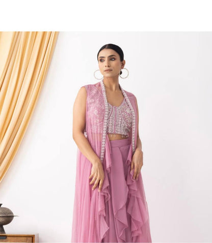 NEW THREE-PIECE HAND-WORKED WESTERN OUTFIT – PERFECT FOR THIS TRENDY WEDDING SEASON!