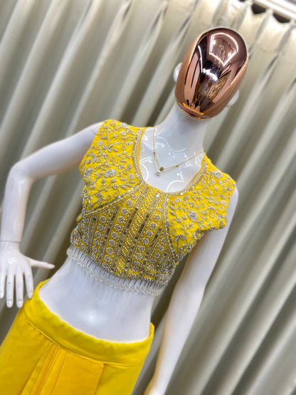 NEW THREE-PIECE HAND-WORKED WESTERN OUTFIT – PERFECT FOR THIS TRENDY WEDDING SEASON!
