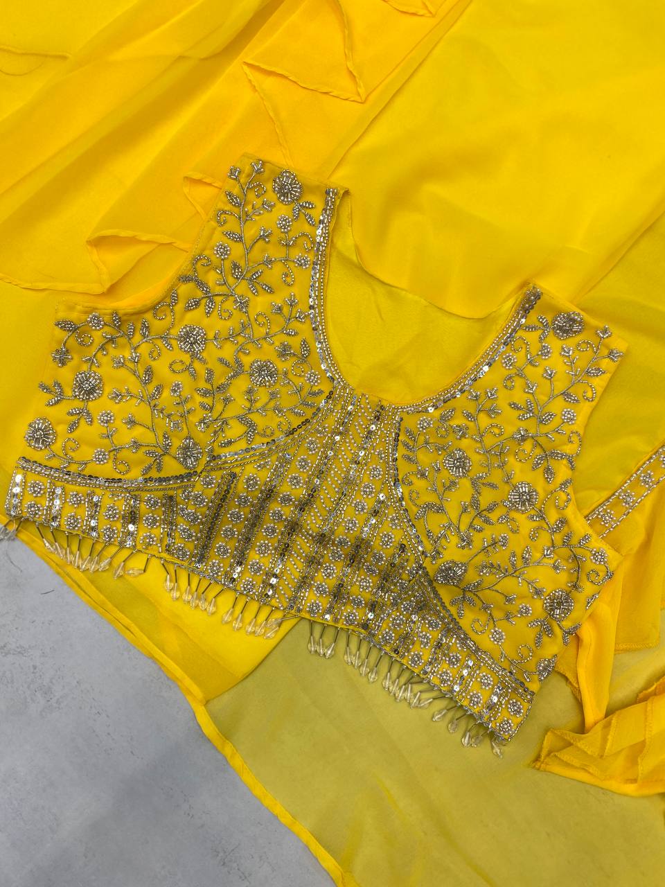 NEW THREE-PIECE HAND-WORKED WESTERN OUTFIT – PERFECT FOR THIS TRENDY WEDDING SEASON!