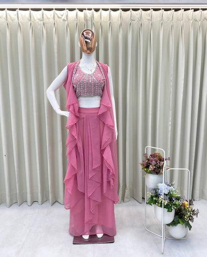 NEW THREE-PIECE HAND-WORKED WESTERN OUTFIT – PERFECT FOR THIS TRENDY WEDDING SEASON!