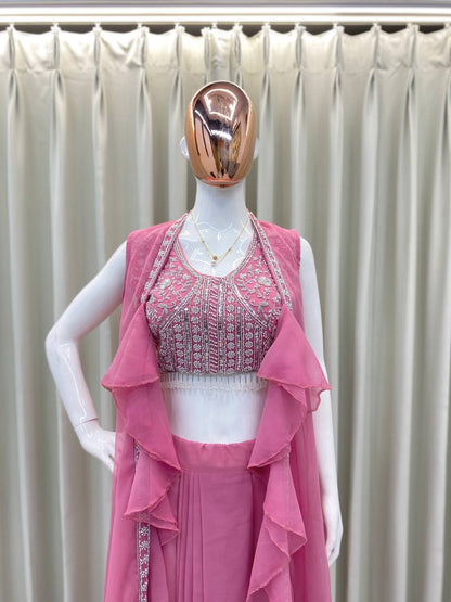 NEW THREE-PIECE HAND-WORKED WESTERN OUTFIT – PERFECT FOR THIS TRENDY WEDDING SEASON!