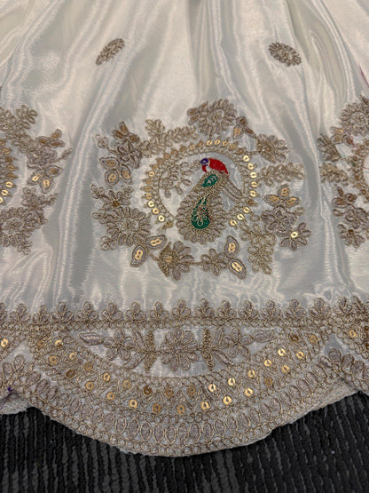 BUY STUNNING DESIGNER GOWN IN CHINON SILK WITH SEQUINS & CODING WORK – INCLUDES MATCHING DUPATTA