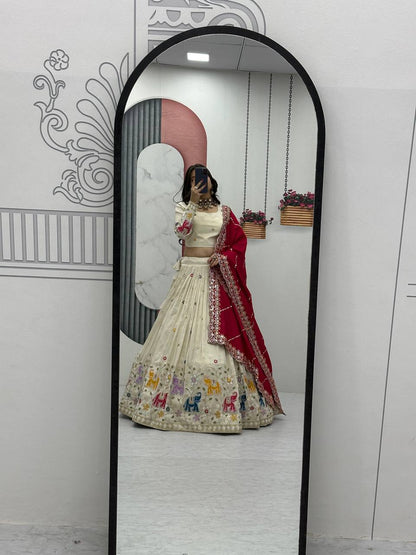 WEDDING WEAR LEHENGA CHOLI SET WITH CANCAN