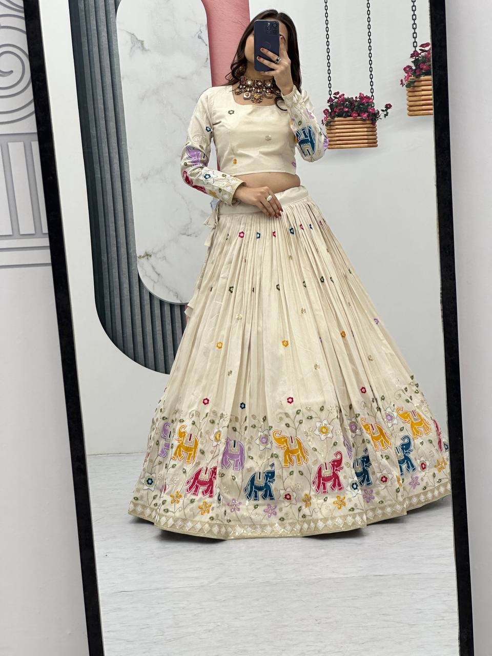 WEDDING WEAR LEHENGA CHOLI SET WITH CANCAN