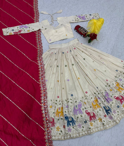 WEDDING WEAR LEHENGA CHOLI SET WITH CANCAN
