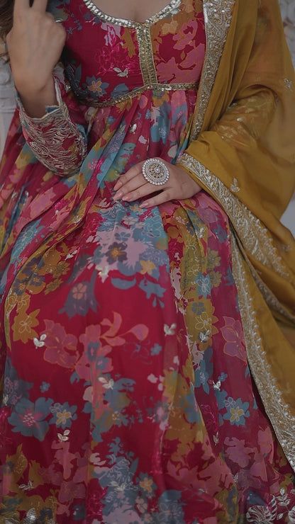 PREMIUM READYMADE ALIA CUT GOWN WITH DUPATTA SET