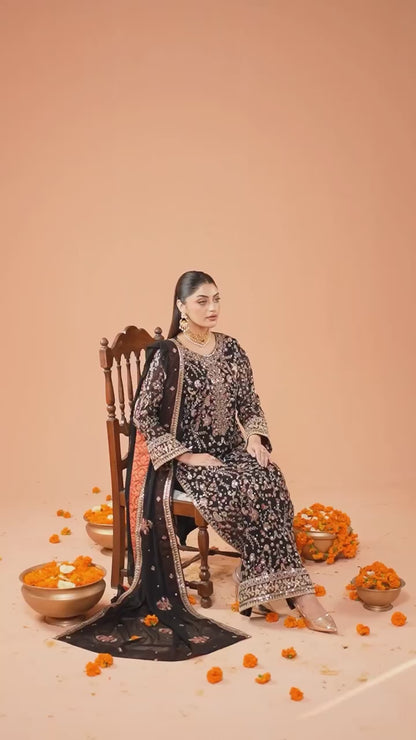 EXCLUSIVE REAL DIAMOND WORK DESIGNER SUIT - LUXURY FESTIVE WEAR